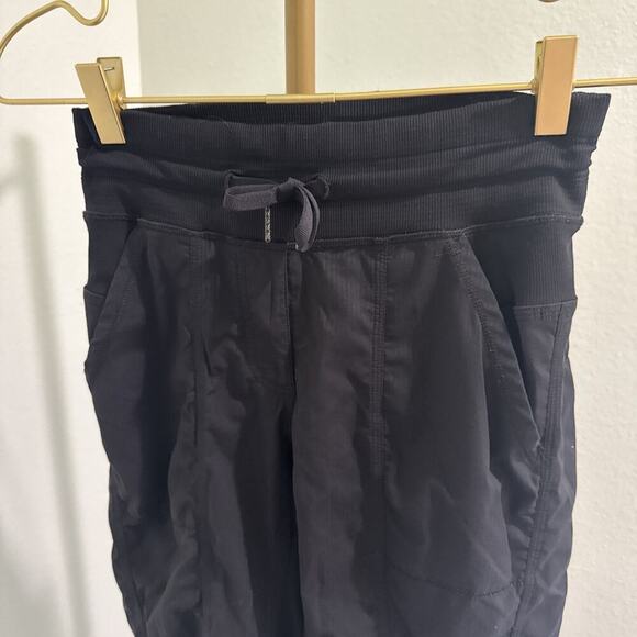 Lululemon Black Micro Striped Track Pants with Pockets Size 2 - Picture 3 of 4